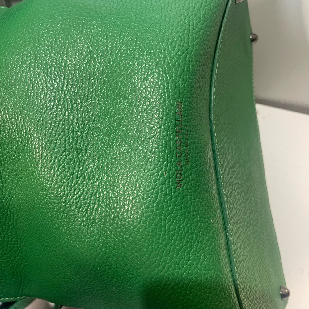 Green Italian Designer Purse (Viola Castellani) - Picture 4 of 7